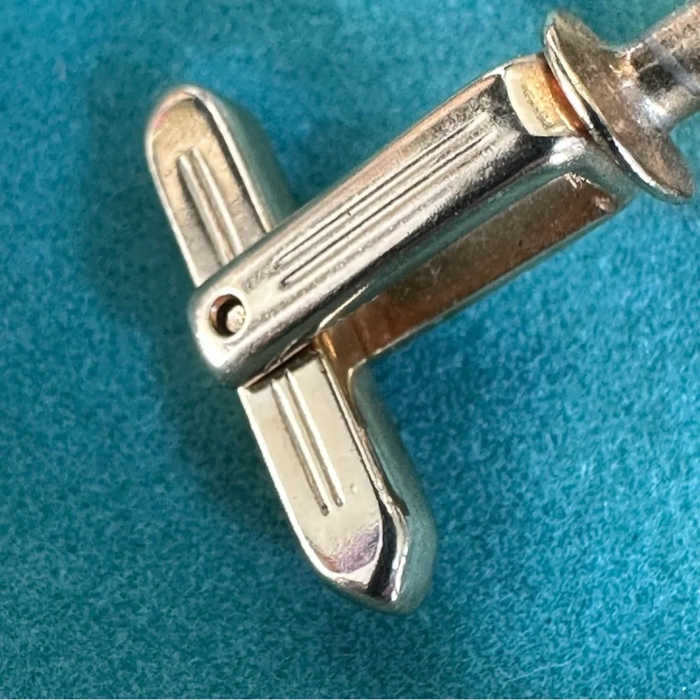 Vintage Hickok Cuff Links- Rustic or Bamboo- MCM